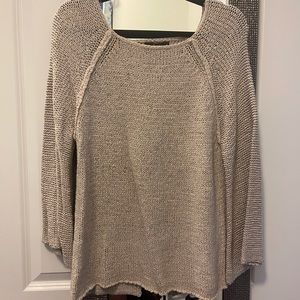 Embossed Cut-Out Sweater